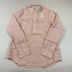 Oobe Brand 1/2 Button Down Dress Shirt Size Small Pink / White NTW $168